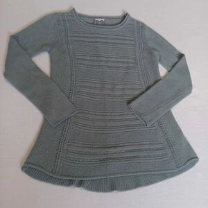Mystree Sz M Green Knitted Textured Sweater